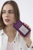 Benetton Mürdüm Kadın Sofline Deri Kartlık BNT 1249 - 2
