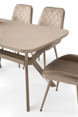 Zümrüt Masa, Alora Sandalye, Cappicino, 130x90 thumbnail 4