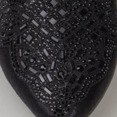 Trend Adımlar Siyah Dik Taş İşlemeli Kadın Babet thumbnail 3