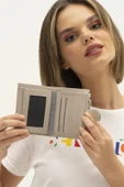 Benetton Taş Monogram Eskitme Kadın Kartlık Cüzdan BNT 1310 - 2