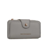 Benetton Gri Sofline Kadın Deri Geniş Cüzdan BNT 1443 thumbnail 1