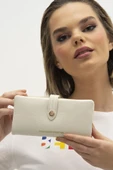 Benetton Bej Kadın Deri Yumuşak Geniş Cüzdan BNT 1241 thumbnail 3