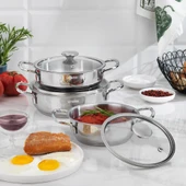 Schafer Steel Storm Çelik Sahan Seti 6 Parça-Inox - 6