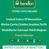 Benetton Bej Monogram Eskitme Geniş Kadın Cüzdan BNT 1301 - 4