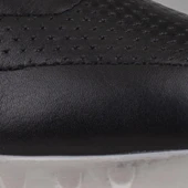 Trend Adımlar Siyah Kadın Hakiki Deri Lastikli Ortopedik Ayakkabı thumbnail 5