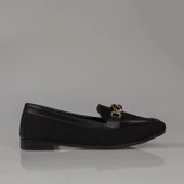 Trend Adımlar Siyah Hasır Dokuma Kadın Babet thumbnail 2