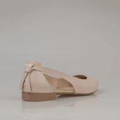 Trend Adımlar Krem Yandan Açık Arkadan Püsküllü Düz Kadın Babet thumbnail 4