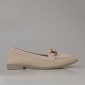 Trend Adımlar Krem Dokuma Hasır Kadın Babet thumbnail 2