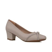 Trend Adımlar Krem Taş Sarmalı Kadın Klasik Ayakkabı thumbnail 1