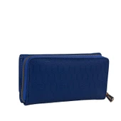 Levidor Saks Mavi Kadın Monogram Lisans Baskılı Cüzdan thumbnail 2