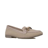 Trend Adımlar Krem Dokuma Hasır Kadın Babet thumbnail 1