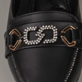 Trend Adımlar Siyah Comfort Taş İşlemeli Kadın Babet thumbnail 4