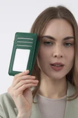 Benetton Yeşil Kadın Sofline Deri Kartlık BNT 1249 thumbnail 3