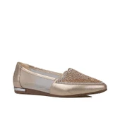 Trend Adımlar Gold Taş İşlemeli Kadın Babet thumbnail 1