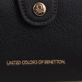 Benetton Siyah Sofline Kadın Deri Geniş Cüzdan BNT 1443 - 2