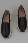 Trend Adımlar Siyah Kadın Ortopedik Hakiki Deri Comfort Babet - 4