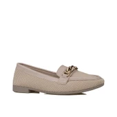 Trend Adımlar Krem Hasır Dokuma Kadın Babet thumbnail 1