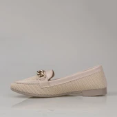 Trend Adımlar Krem Hasır Dokuma Kadın Babet thumbnail 3