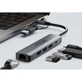 INCA IUTP-5T Gigabit USB Çoklayıcı USB 3.0,TYPEC Ethernet thumbnail 5