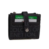 Benetton Siyah Monogram Eskitme Kadın Küçük Kartlık BNT 1309 thumbnail 1