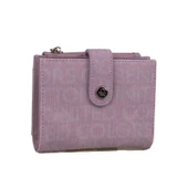 Benetton Lila Monogram Eskitme Kadın Kartlık Cüzdan BNT 1310 thumbnail 1