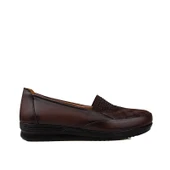 Trend Adımlar Kahverengi Üstten Lastikli Hakiki Deri Anne Ayakkabısı thumbnail 2