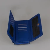 Levidor Saks Mavi Kadın Monogram Lisans Baskılı Cüzdan thumbnail 3