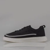 M2S Siyah Giza Lastikli Erkek Sneaker - 3