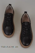 Trend Adımlar Siyah Opi Hakiki Deri Kadın Sneaker thumbnail 5
