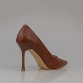 Trend Adımlar Taba Kadın Düz Deri Stiletto thumbnail 3