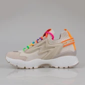 Trend Adımlar Bej Kadın Renkli Lastik Boğazlı Hafif Dolgu Sneaker thumbnail 4