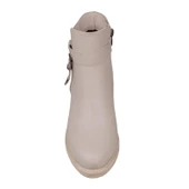 Trend Adımlar Krem Suni Deri Ferro Kadın Casual Bot thumbnail 6