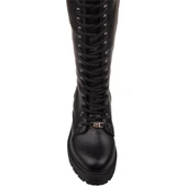 Pierre Cardin Siyah Bağcıklı Kadın Postal Çizme PC-52444 thumbnail 5