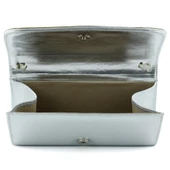 Erkan Saçmacı Lame Kristal Taşlı Zincir Askılı Manyetik Kapaklı Abiye El Çantası - 4