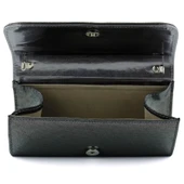 Erkan Saçmacı Antrasit Degrade Kristal Taşlı Zincir Askılı Manyetik Kapaklı Abiye El Çantası - 4