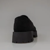 Trend Adımlar Siyah Kadın Nubuk Leopar Casual Ayakkabı - 4