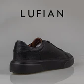 Lufian Siyah Mat Tommy Erkek Deri Sneaker thumbnail 4