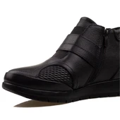 Trend Adımlar Siyah Lastikli Kadın Comfort Casual Bot - 4
