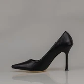 Trend Adımlar Siyah Kadın Düz Deri Stiletto thumbnail 3