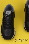 Slayka Siyah Porp Erkek Hakiki Deri Casual Ayakkabı thumbnail 4