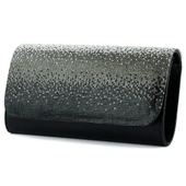 Erkan Saçmacı Siyah Degrade Kristal Taşlı Zincir Askılı Manyetik Kapaklı Abiye El Çantası - 1