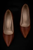 Trend Adımlar Taba Kadın Düz Deri Stiletto thumbnail 6