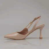 Trend Adımlar Ten Kadın Rugan Kemerli Klasik Ayakkabı thumbnail 3