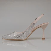 Trend Adımlar Krem El Taş İşlemeli Kadın Klasik Ayakkabı thumbnail 3