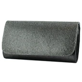 Erkan Saçmacı Antrasit Kristal Taşlı Zincir Askılı Manyetik Kapaklı Abiye El Çantası - 1