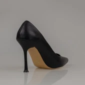 Trend Adımlar Siyah Kadın Düz Deri Stiletto thumbnail 4