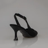 Trend Adımlar Siyah Arkası Açık Kadın Düz Çizgili Klasik Ayakkabı thumbnail 4