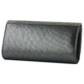 Erkan Saçmacı Antrasit Degrade Kristal Taşlı Zincir Askılı Manyetik Kapaklı Abiye El Çantası - 3