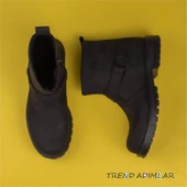 Trend Adımlar Siyah Hakiki Nubuk Deri Unisex Bot thumbnail 6