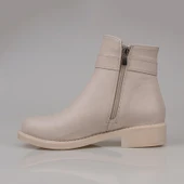 Trend Adımlar Krem Suni Deri Ferro Kadın Casual Bot thumbnail 3
